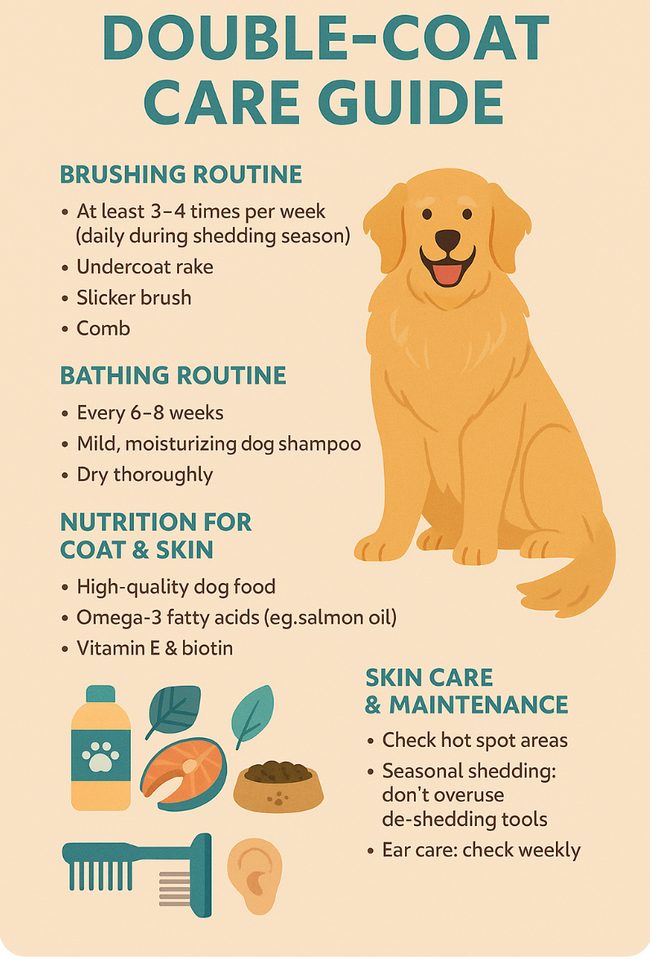 Double-Coat Care Guide: Huskies, Goldens & More