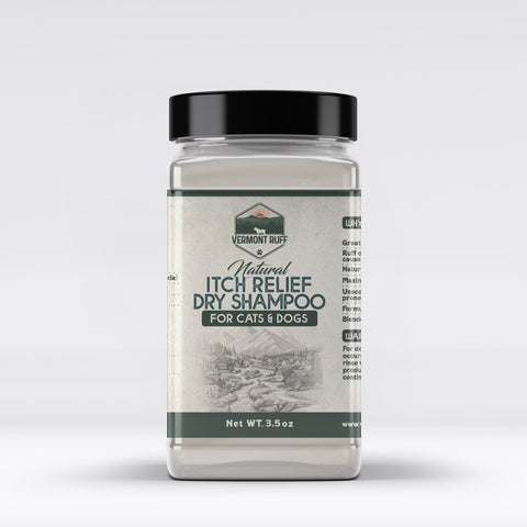 Anti-Itch Dry Powder for Dogs & Cats – Instant Relief for Itchy, Allergy-Prone Skin – Unscented, No Rinse, Deodorizing Formula