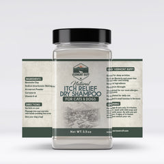 Anti-Itch Dry Powder for Dogs & Cats – Instant Relief for Itchy, Allergy-Prone Skin – Unscented, No Rinse, Deodorizing Formula