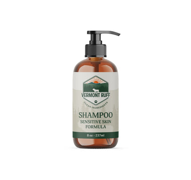 Vermont Ruff Sensitive Skin Dog Shampoo – Natural Castile Formula with Aloe, Jojoba & Vitamin E – Gentle for All Breeds, 8 oz