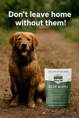 Grooming  Wipe Mitts – Large Cleaning Wipes for Dogs & Cats – Unscented, Gentle on Skin – Cleans Paws, Coat & Face 18ct