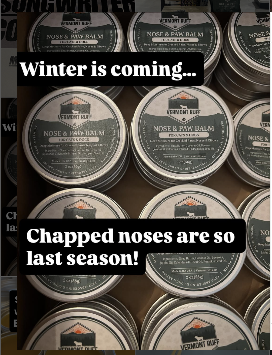 Pet Balm for Dogs – Deep Moisture for Cracked Paws, Noses & Elbows – Fragrance-Free & Water Resistant - 2 oz.